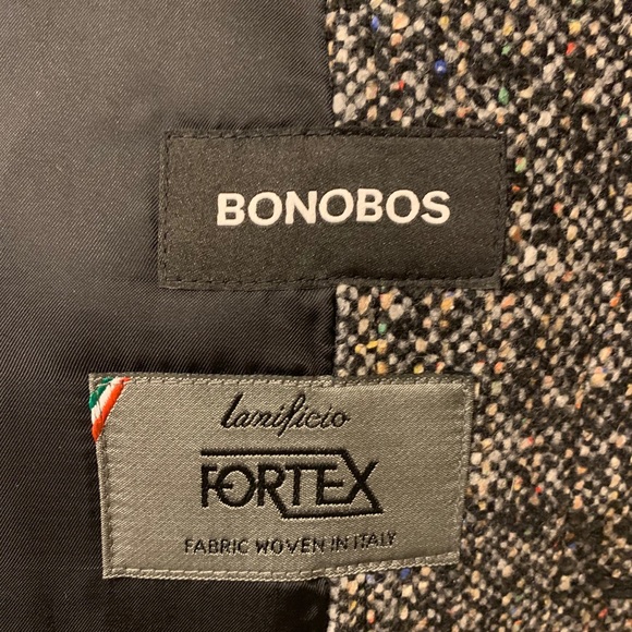 Bonobos Wool Coat in Charcoal Confetti Donegal | S - Picture 6 of 7